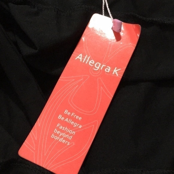 ALLEGRA K Black & White Sleeveless Fishtail Dress Size Medium - Picture 10 of 11